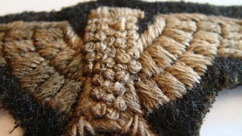 WW2 GERMAN NAZI TUNIC REMOVED WAFFEN SS SLEEVE EAGLE CLOTH INSIGNA EARLY VARIATION NCO