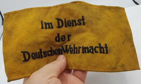 WW2 GERMAN UNIFORM TUNIC WEHRMACHT ARMBAND im dienst der deutschen wehrmacht WH