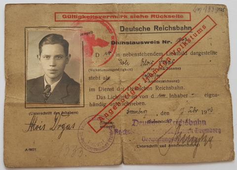 WW2 GERMAN NAZI UNIQUE HOLOCAUST CONCENTRATION CAMP AUSCHWITZ BIRKENAU INMATE SURVIVOR ID + COMMEMORATIVE POLISH MEDAL AWARD IN CASE