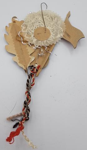 WW2 GERMAN NAZI UNIQUE NSDAP ADOLF HITLER PARTISAN HONOR ORNAMENT WITH SWASTIKA FLAG - HITLER PHOTO
