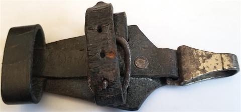 WW2 GERMAN NAZI VERTICAL LEATHER HANGER GRIP FOR EARLY WAFFEN SS DAGGER BY RZM - EICKHORN - SOLINGEN - BOKER HIMMLER ROHM HONOR CHAINED