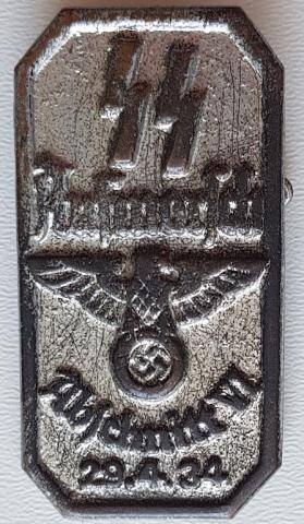 WW2 GERMAN NAZI VERY RARE 1934 WAFFEN SS Aufmarsch Abschnitt VI Badge PIN AWARD FOR THE NOMINATION OF HIMMLER HEAD OF THE SS