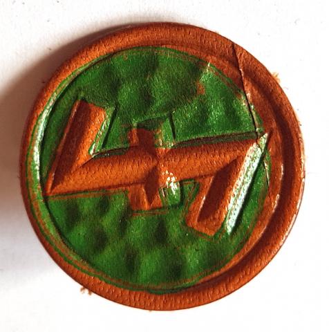 WW2 GERMAN NAZI 34th WAFFEN SS Volunteer PANZER Grenadier Division Landstorm Nederland PIN SS-Freiwilligen SS Dutch Fascist Party "NSB" Wolfsangel Pin Badge