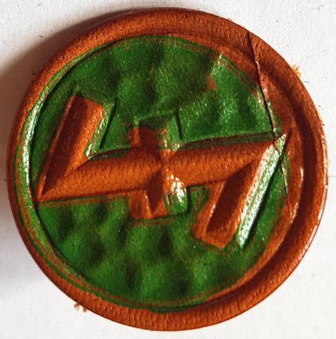 WW2 GERMAN NAZI 34th WAFFEN SS Volunteer PANZER Grenadier Division Landstorm Nederland PIN SS-Freiwilligen SS Dutch Fascist Party "NSB" Wolfsangel Pin Badge