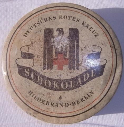 WW2 GERMAN NAZI VERY RARE RED CROSS MEDICAL SCHO-KA-KOLA THIN CAN SOLDIER'S FIELD DRUG 