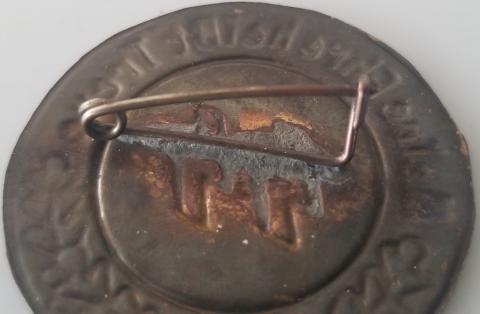 WW2 GERMAN NAZI VERY RARE WAFFEN SS MEMBERSHIP BADGE WITH THE MEINE EHRE HEIßT TREUE DAGGER MOTO