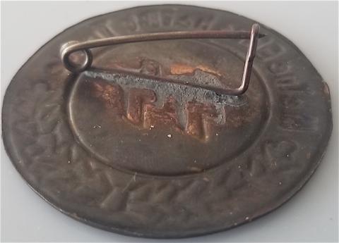 WW2 GERMAN NAZI VERY RARE WAFFEN SS MEMBERSHIP BADGE WITH THE MEINE EHRE HEIßT TREUE DAGGER MOTO