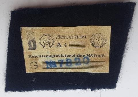 WW2 GERMAN NAZI WAFFEN SS COLLAR TAB SET RZM TAG NCO TUNIC