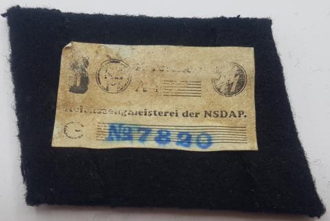 WW2 GERMAN NAZI WAFFEN SS COLLAR TAB SET RZM TAG NCO TUNIC