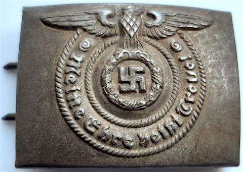WW2 GERMAN NAZI WAFFEN SS RZM BELT BUCKLE METAL UNIFORM SS