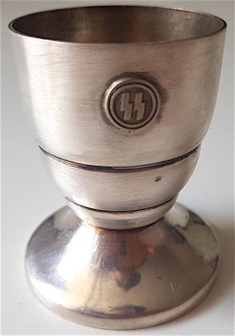 WW2 GERMAN NAZI WAFFEN SS SILVER CUP - SS SILVERWARE KANTINE TOTENKOPF ALLGEMEINE