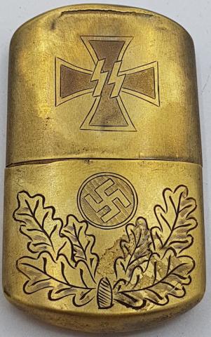 WW2 GERMAN NAZI WAFFEN SS TOTENKOPF 2ND PANZER DIVISION DAS REICH LIGHTER