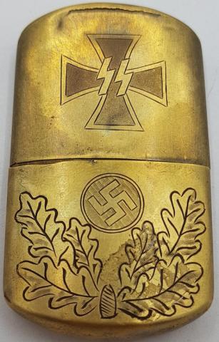 WW2 GERMAN NAZI WAFFEN SS TOTENKOPF 2ND PANZER DIVISION DAS REICH LIGHTER