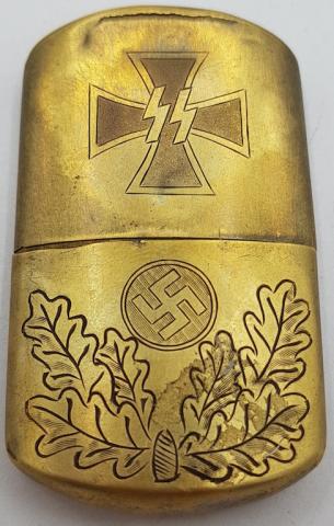 WW2 GERMAN NAZI WAFFEN SS TOTENKOPF 2ND PANZER DIVISION DAS REICH LIGHTER