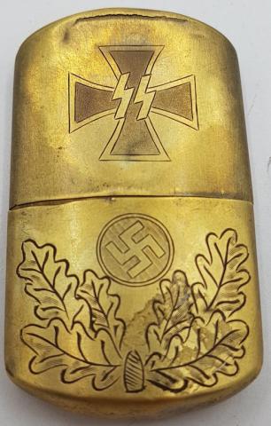 WW2 GERMAN NAZI WAFFEN SS TOTENKOPF 2ND PANZER DIVISION DAS REICH LIGHTER