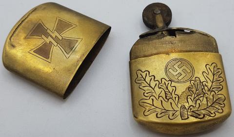 WW2 GERMAN NAZI WAFFEN SS TOTENKOPF 2ND PANZER DIVISION DAS REICH LIGHTER