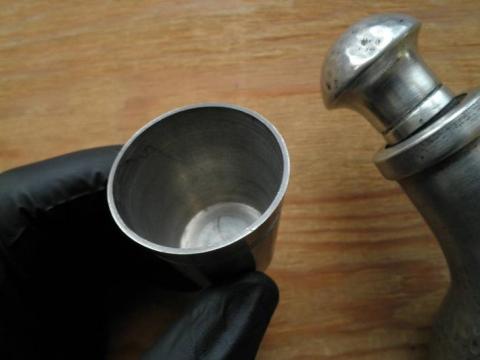 WW2 GERMAN NAZI WAFFEN SS VODKA BOTTLE WITH SILVERWARE CUP SS RUNES ENGRAVED