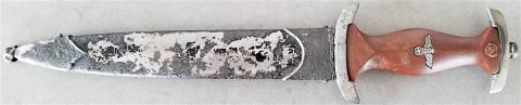 WW2 GERMAN NAZI WAR RELIC EARLY RZM SA DAGGER BATTLEFIELD FOUND WORN - COMBAT