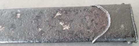 WW2 GERMAN NAZI WAR RELIC EARLY RZM SA DAGGER BATTLEFIELD FOUND WORN - COMBAT
