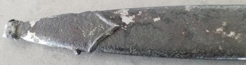 WW2 GERMAN NAZI WAR RELIC EARLY RZM SA DAGGER BATTLEFIELD FOUND WORN - COMBAT