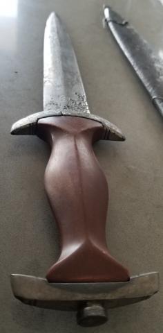 WW2 GERMAN NAZI WAR RELIC EARLY RZM SA DAGGER BATTLEFIELD FOUND WORN - COMBAT