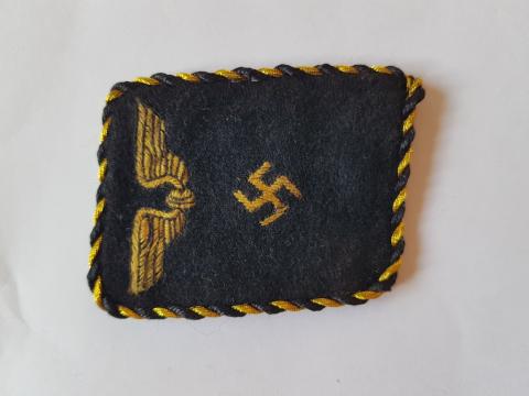 WW2 GERMAN NAZI WEHRMACHT COLLAR TABS SET Deutsche REICHSBAHN DRB German National Railway  UNIFORM TUNIC REMOVED INSIGNIA PATCH
