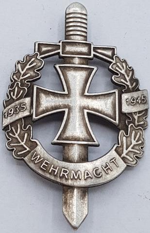 WW2 GERMAN NAZI WEHRMACHT IRON CROSS PIN BADGE MEDAL AWARD REICH ARMY VETERAN VET