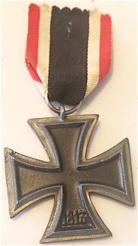 WW2 GERMAN NAZI WEHRMACHT - WAFFEN SS 2ND CLASS EK2 IRON CROSS MEDAL AWARD 1939 WITH RIBBON