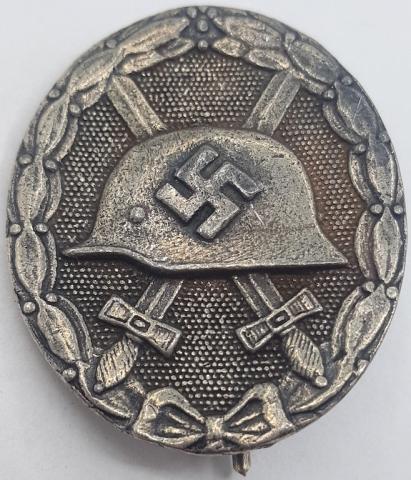 WW2 GERMAN NAZI WOUND BADGE MEDAL AWARD SILVER 30 WEHRMACHT WAFFEN SS
