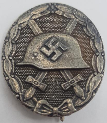 WW2 GERMAN NAZI WOUND BADGE MEDAL AWARD SILVER 30 WEHRMACHT WAFFEN SS
