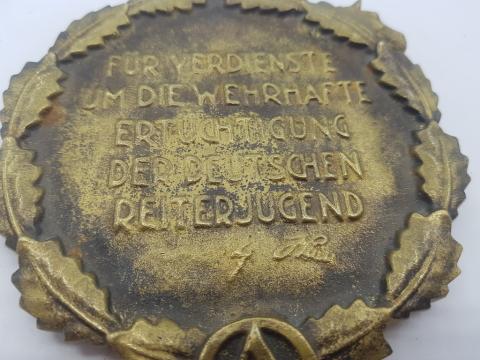 WW2 GERMANY NAZI SA MEDAL AWARD SERVICES TOWARDS NATIONAL SOCIALIST EQUESTRIAN HITLER YOUTH HJ