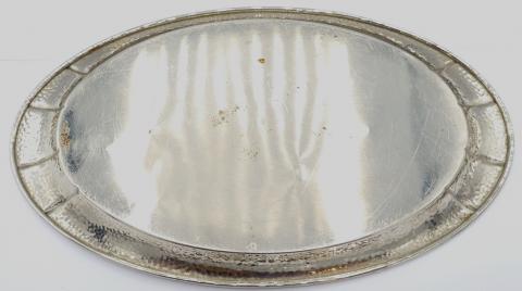 Adolf Hitler Fuhrer personal belonging from his house The Berghof Silverware tray with gold AH monogram original 