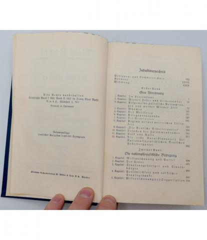 Adolf Hitler Mein Kampf 1939 edition blue cover embossed swastika eagle first 1st edition