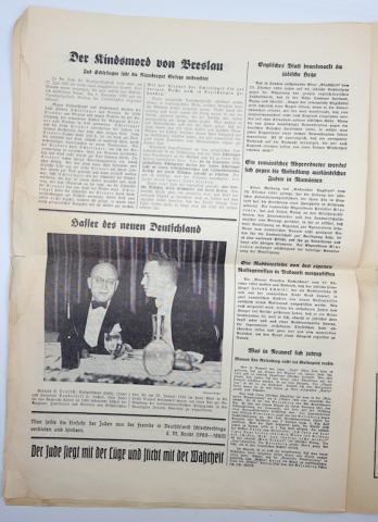 Antisemitic Anti Jewish DER STURMER RARE newsletter holocaust jew early 1935