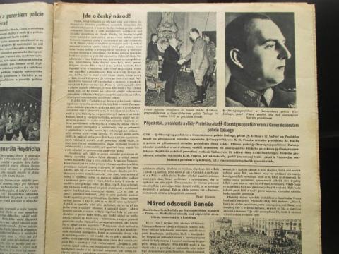 Assassination Reinhard Heydrich Waffen SS leader Gestapo SD concentration camp architect 1942 Czech Magazine Gazette Journal