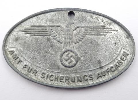 Berlin Gestapo Waffen SS polizei metal Id disk numbered police