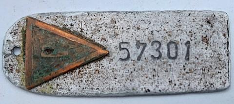 Concentration Camp Auschwitz TOKEN to identify belongings of an Polish Inmate