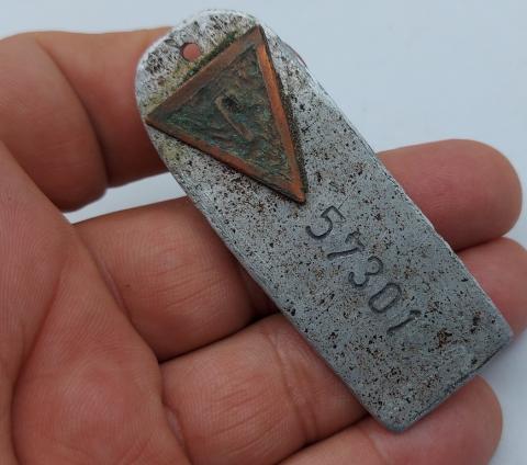 Concentration Camp Auschwitz TOKEN to identify belongings of an Polish Inmate