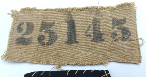 Concentration Camp DACHAU survivor uniform patches ID black triangle original for sale documents