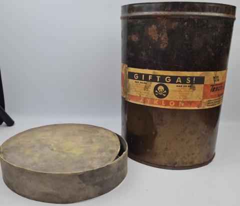 Concentration camp Zyklon B canister Jew Jewish holocaust original can poison extermination for sale