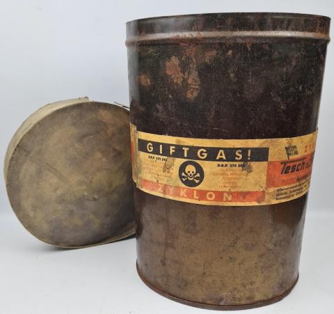Concentration camp Zyklon B canister Jew Jewish holocaust original can poison extermination for sale