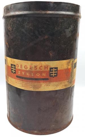 Concentration camp Zyklon B canister Jew Jewish holocaust original can poison extermination for sale