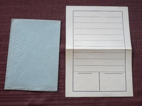 DACHAU concentration FELDPOST inmate letter + enveloppe 1942 holocaust