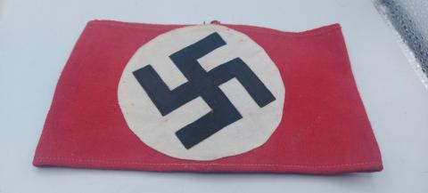 Early Pre RZM printed Third Reich Nazi NSDAP tunic removed armband with swastika