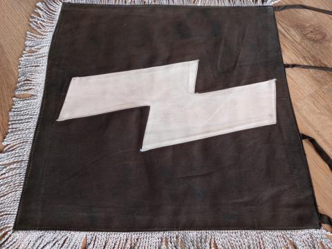 HITLER YOUTH HJ TRUMPET MUSICAL INSTRUMENT FLAG BANNER PENNANT DOUBLE SIDES