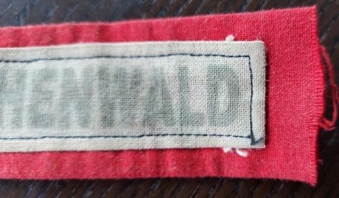 HOLOCAUST Concentration Camp BUCHENWALD inmate's liberation uniform patch HOLOCAUST Concentration Camp BUCHENWALD inmate's liberation uniform patch