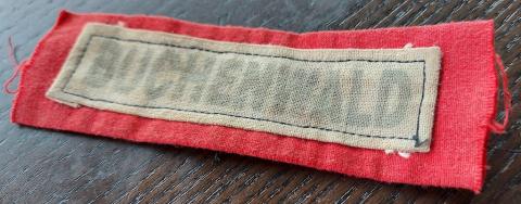 HOLOCAUST Concentration Camp BUCHENWALD inmate's liberation uniform patch HOLOCAUST Concentration Camp BUCHENWALD inmate's liberation uniform patch