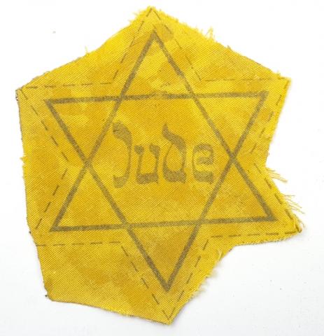 Holocaust Jewish Star of David JUDE Germany jew shoa original patch for sale etoile de david a vendre