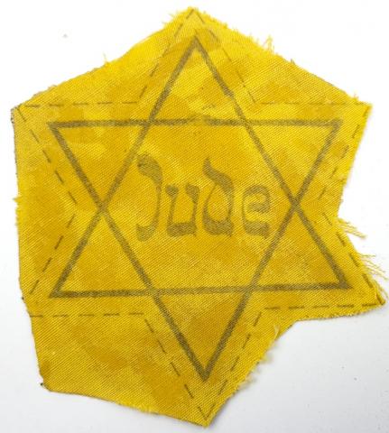 Holocaust Jewish Star of David JUDE Germany jew shoa original patch for sale etoile de david a vendre