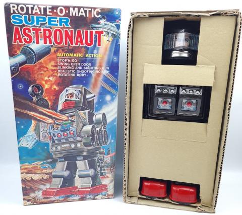 Horikawa Rotate-o-matic super astronaut robot mint tin japan WITH original Box space toy